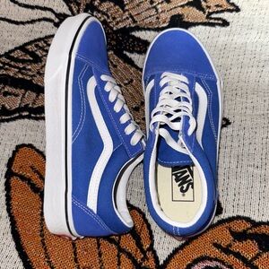 Vans Classic Blue and White Low-Tops